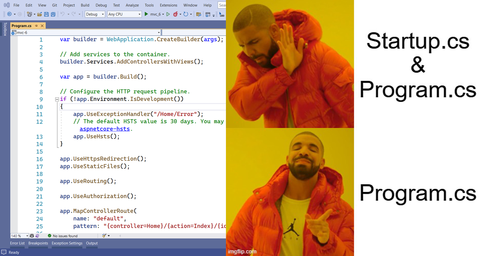 Migrate from ASP.NET Core 5.0 to 6.0
